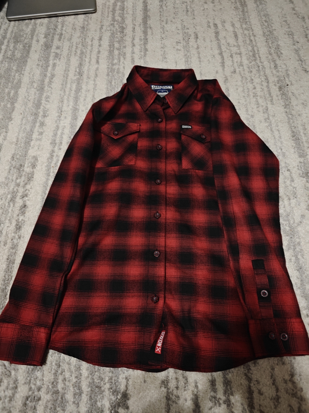 DIXXON  FLANNEL Red & Black Plaid "THE WATTS" LIKE NEW!! Women's Ladies XL